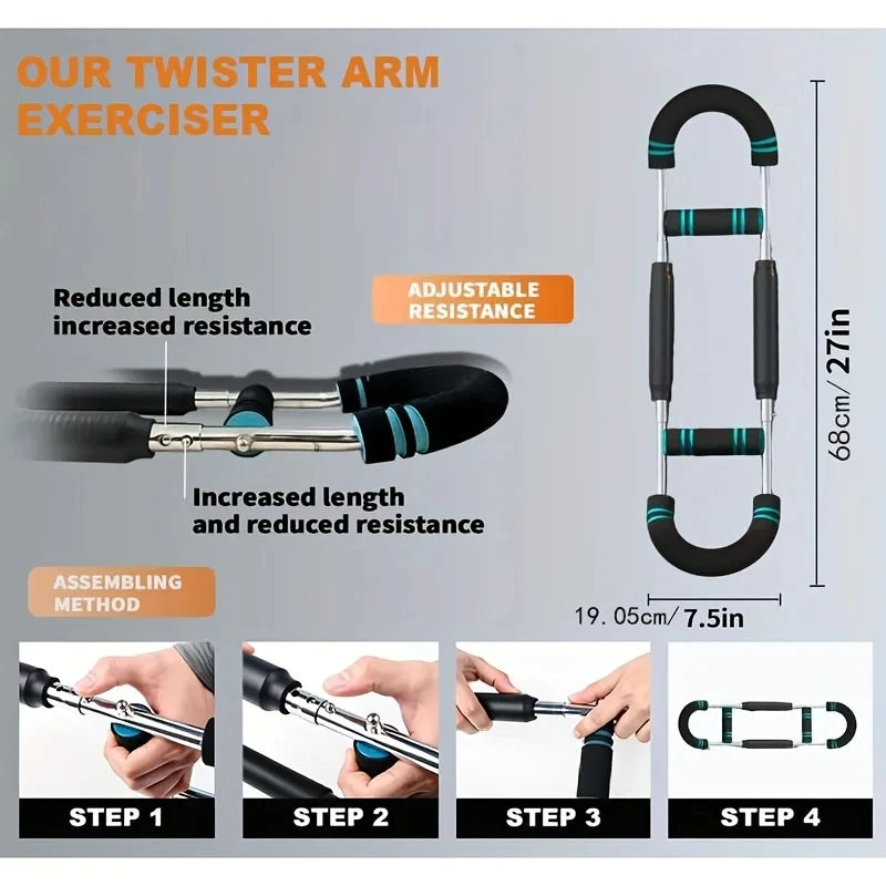 Adjustable High Quality Arm Exerciser Wrist Strength Trainer Home Chest Expander for Shoulder Arm and Chest Exercise