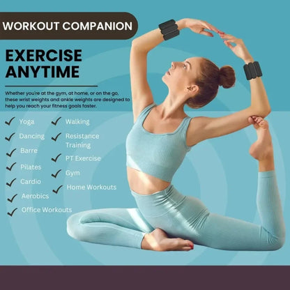 Steel&Silicone Load Bearing Wristband Adjustable Wristband Multifunctional Ankle&Wrist Weight Strap for Fitness